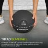 imageProsourceFit Slam Medicine Balls 5 10 15 20 25 30 50lbs Smooth and Tread Textured Grip Dead Weight Balls for Strength and Conditioning Exercises Cardio and Core WorkoutsTread  Black