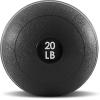 imageProsourceFit Slam Medicine Balls 5 10 15 20 25 30 50lbs Smooth and Tread Textured Grip Dead Weight Balls for Strength and Conditioning Exercises Cardio and Core WorkoutsClassic  Black