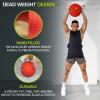 imageProsourceFit Slam Medicine Balls 5 10 15 20 25 30 50lbs Smooth and Tread Textured Grip Dead Weight Balls for Strength and Conditioning Exercises Cardio and Core WorkoutsRed