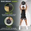 imageProsourceFit Slam Medicine Balls 5 10 15 20 25 30 50lbs Smooth and Tread Textured Grip Dead Weight Balls for Strength and Conditioning Exercises Cardio and Core WorkoutsTread  Black