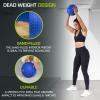 imageProsourceFit Slam Medicine Balls 5 10 15 20 25 30 50lbs Smooth and Tread Textured Grip Dead Weight Balls for Strength and Conditioning Exercises Cardio and Core WorkoutsBlue