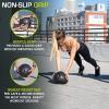 imageProsourceFit Slam Medicine Balls 5 10 15 20 25 30 50lbs Smooth and Tread Textured Grip Dead Weight Balls for Strength and Conditioning Exercises Cardio and Core WorkoutsClassic  Black