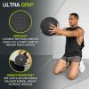 imageProsourceFit Slam Medicine Balls 5 10 15 20 25 30 50lbs Smooth and Tread Textured Grip Dead Weight Balls for Strength and Conditioning Exercises Cardio and Core WorkoutsTread  Black