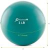 imageProsourceFit Weighted Toning Exercise Balls for Pilates Yoga Strength Training and Physical Therapy 2 lb to 8 lb Color CodedGreen 2lb
