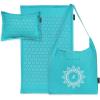 imageProsourceFit Ki Acupressure Mat and Pillow Set with 100 Natural Linen for BackNeck Pain Relief and Muscle RelaxationBahama Blue