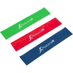 imageProsourceFit Fabric Loop Resistance Bands Set with AntiSlip Grip Mini Workout Bands for Fitness Training to Tone Legs Glutes and BootyMulticolor