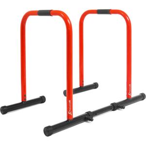 imageProsourceFit Power Dip Station Adjustable Height Upper Body Equipment for Home GymRed
