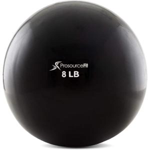 imageProsourceFit Weighted Toning Exercise Balls for Pilates Yoga Strength Training and Physical Therapy 2 lb to 8 lb Color CodedBlack