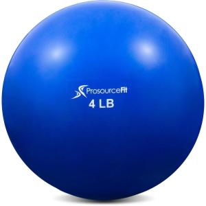 imageProsourceFit Weighted Toning Exercise Balls for Pilates Yoga Strength Training and Physical Therapy 2 lb to 8 lb Color CodedBlue 4lb