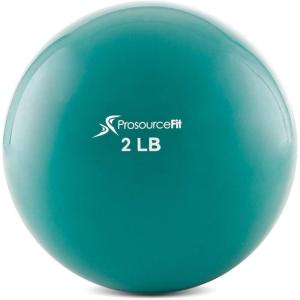 imageProsourceFit Weighted Toning Exercise Balls for Pilates Yoga Strength Training and Physical Therapy 2 lb to 8 lb Color CodedGreen 2lb