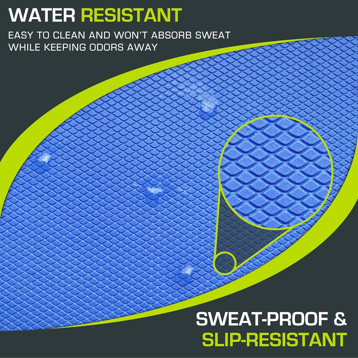 imageProsourceFit Exercise Balance Pad  NonSlip Cushioned Foam Mat ampamp Knee Pad for Fitness and Stability Training Yoga Physical TherapyBlue  XL  1875 x 15