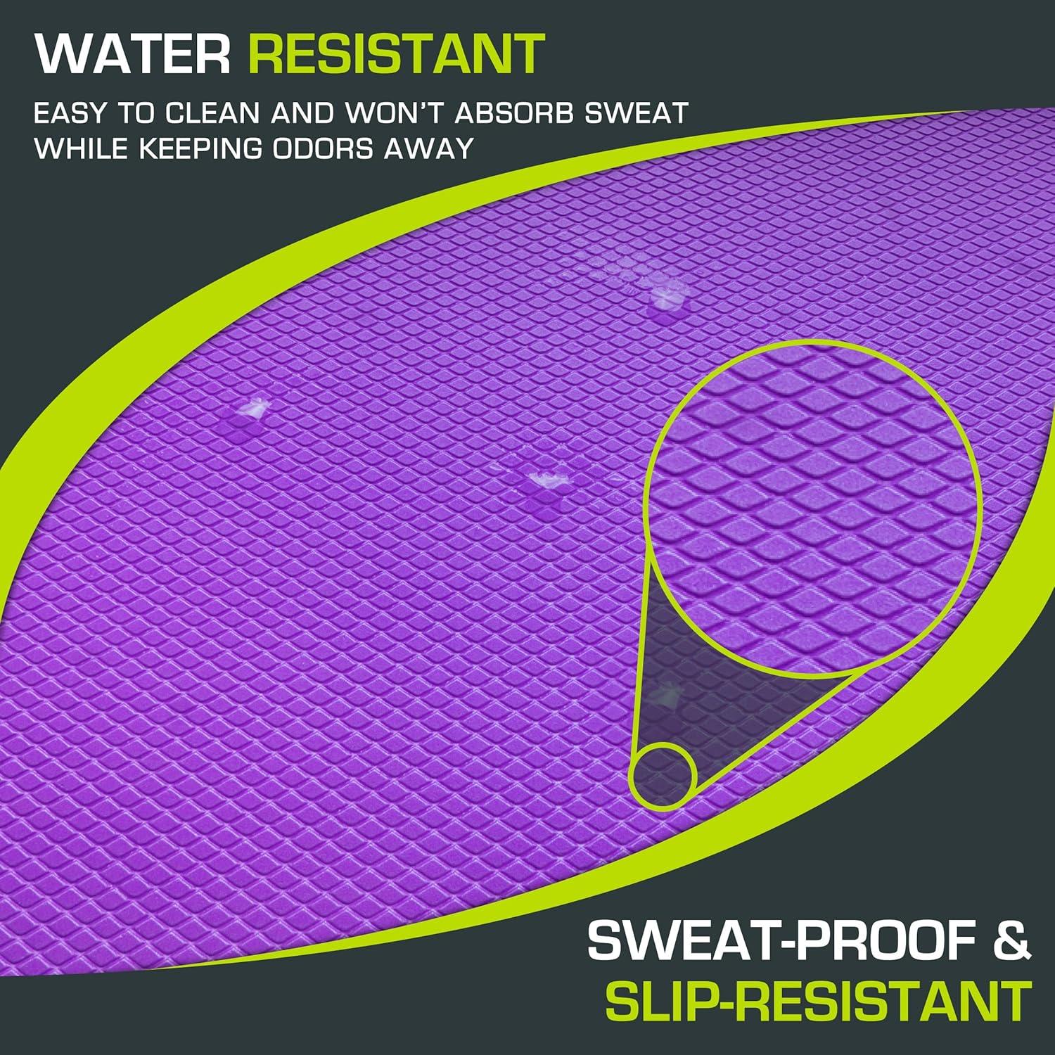 imageProsourceFit Exercise Balance Pad  NonSlip Cushioned Foam Mat ampamp Knee Pad for Fitness and Stability Training Yoga Physical TherapyPurple  L  155 x 1275