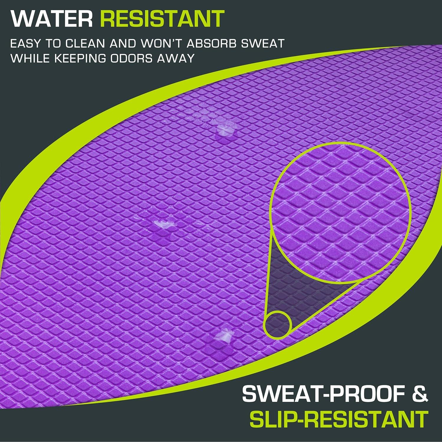 imageProsourceFit Exercise Balance Pad  NonSlip Cushioned Foam Mat ampamp Knee Pad for Fitness and Stability Training Yoga Physical TherapyPurple  XL  1875 x 15