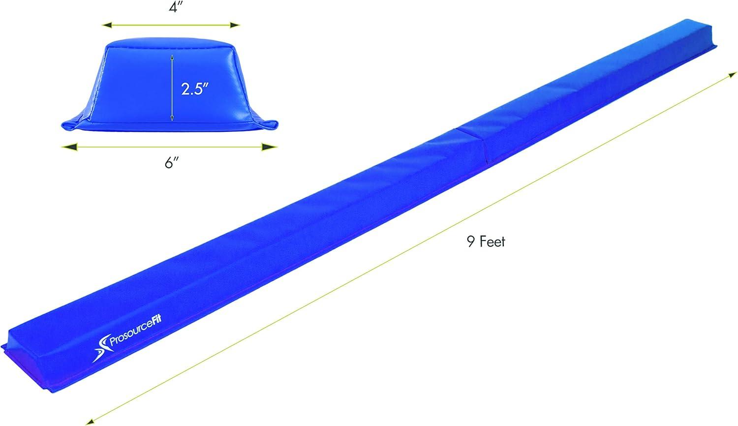 imageProsourceFit Gymnastics Balance Beam for Kids 9ft Long Firm Folding Floor Beam with NonSlip 4inch Wide Surface for Safe Gymnastics Practice at Home or GymBlue