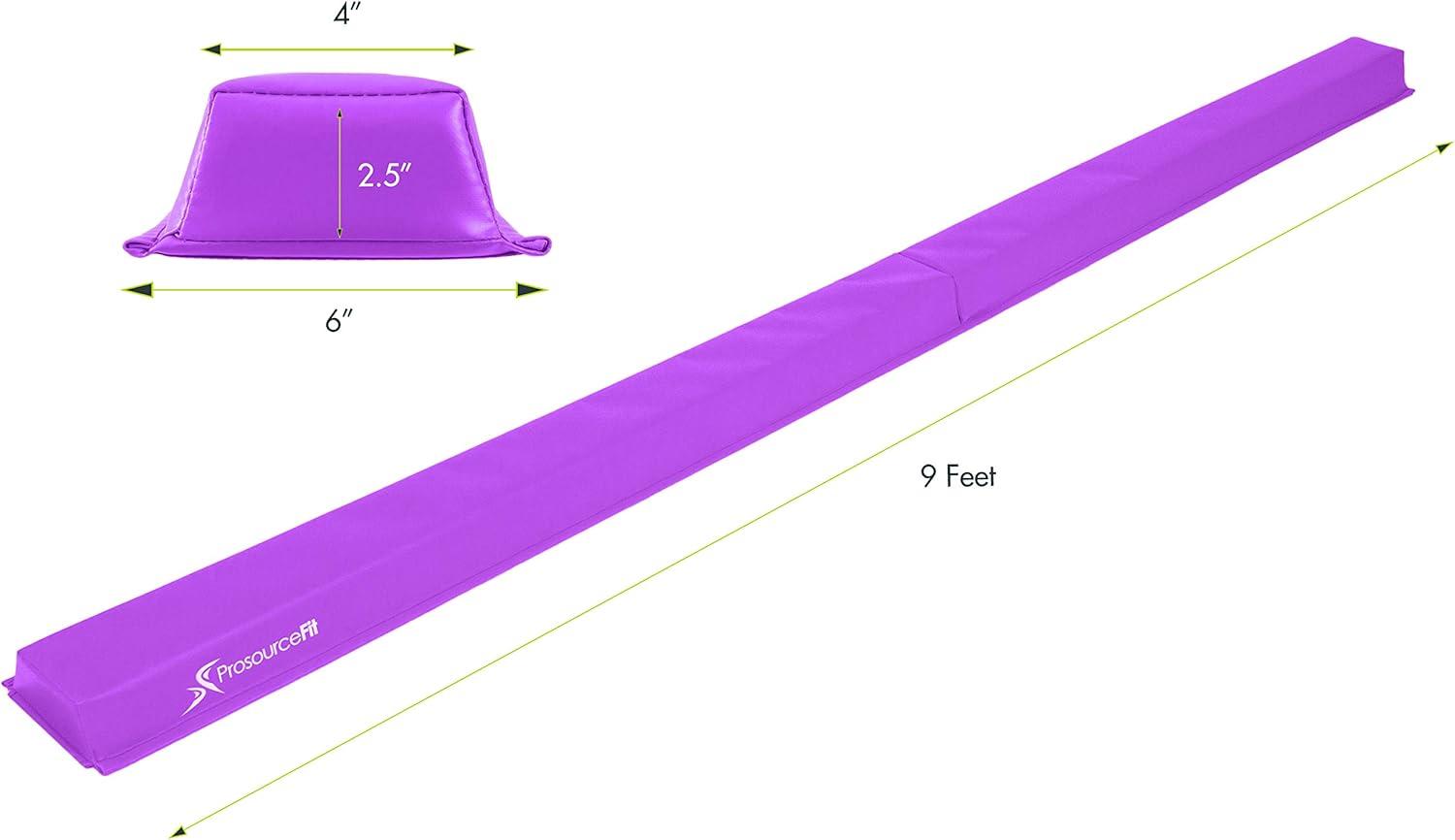imageProsourceFit Gymnastics Balance Beam for Kids 9ft Long Firm Folding Floor Beam with NonSlip 4inch Wide Surface for Safe Gymnastics Practice at Home or GymPurple
