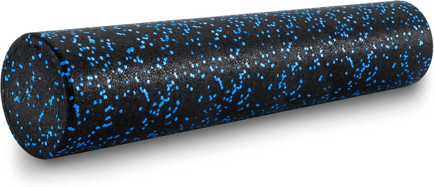 imageProsourceFit High Density Foam Rollers 36  inches LongFirm Full Body Athletic Massage Tool for Back Stretching Yoga Pilates Post Workout Muscle RecuperationBlackBlue