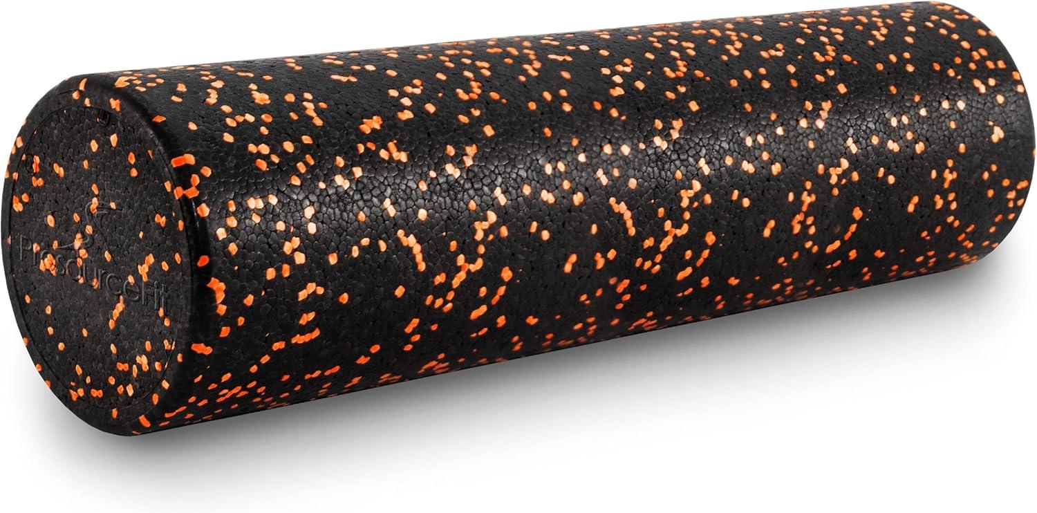 imageProsourceFit High Density Foam Rollers 36  inches LongFirm Full Body Athletic Massage Tool for Back Stretching Yoga Pilates Post Workout Muscle RecuperationBlackOrange