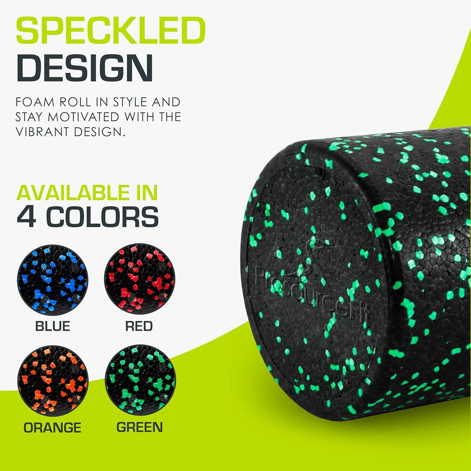 imageProsourceFit High Density Foam Rollers 36  inches LongFirm Full Body Athletic Massage Tool for Back Stretching Yoga Pilates Post Workout Muscle RecuperationBlackGreen