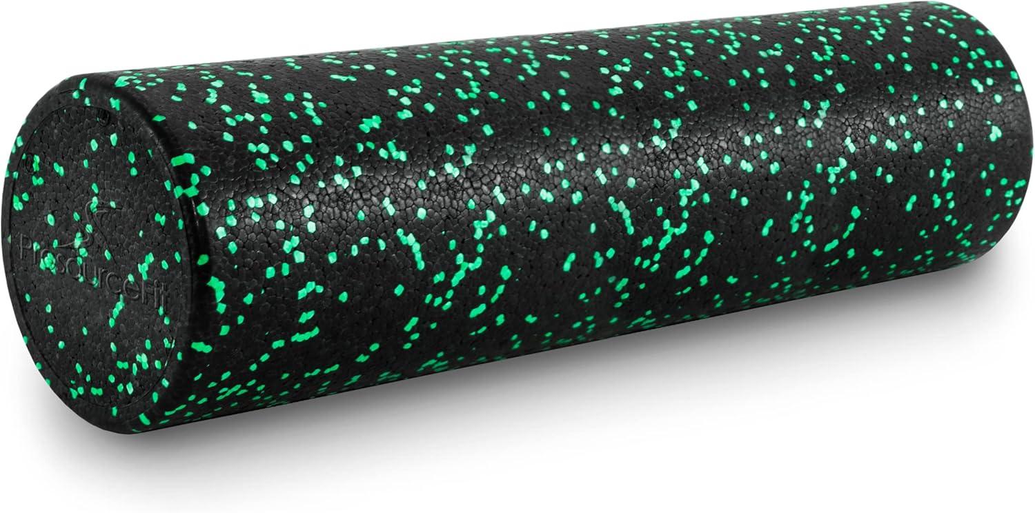 imageProsourceFit High Density Foam Rollers 36  inches LongFirm Full Body Athletic Massage Tool for Back Stretching Yoga Pilates Post Workout Muscle RecuperationBlackGreen