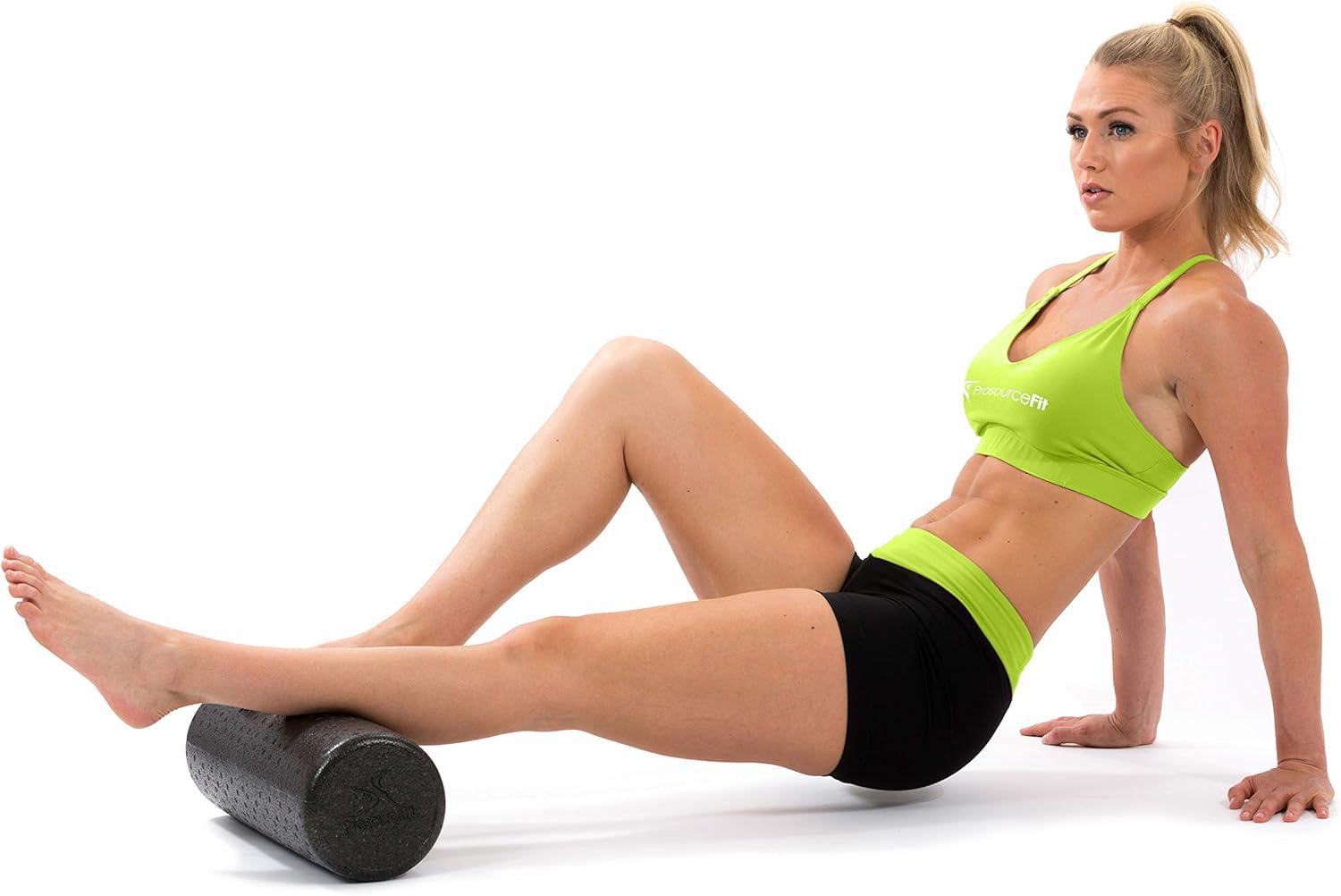 imageProsourceFit High Density Foam Rollers 36  inches LongFirm Full Body Athletic Massage Tool for Back Stretching Yoga Pilates Post Workout Muscle RecuperationBlack