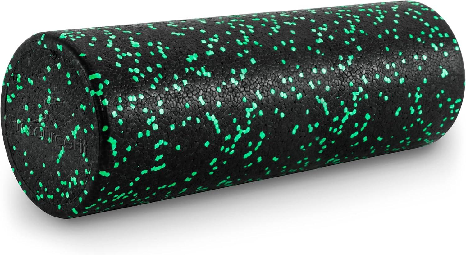 imageProsourceFit High Density Foam Rollers 36  inches LongFirm Full Body Athletic Massage Tool for Back Stretching Yoga Pilates Post Workout Muscle RecuperationBlackGreen