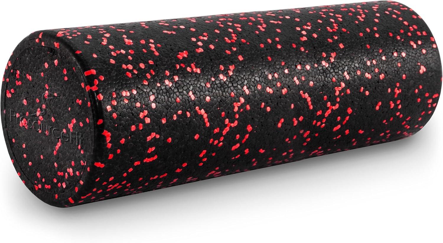 imageProsourceFit High Density Foam Rollers 36  inches LongFirm Full Body Athletic Massage Tool for Back Stretching Yoga Pilates Post Workout Muscle RecuperationBlackRed