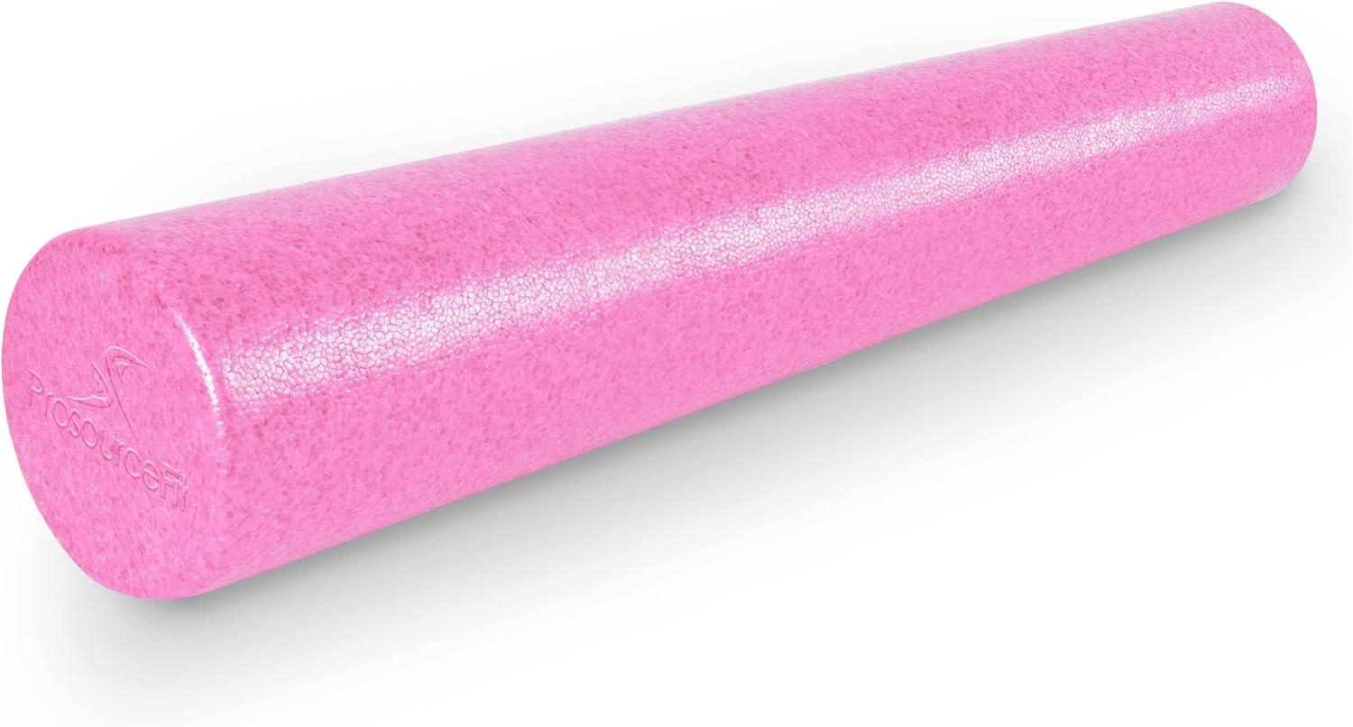imageProsourceFit High Density Foam Rollers 36  inches LongFirm Full Body Athletic Massage Tool for Back Stretching Yoga Pilates Post Workout Muscle RecuperationPink