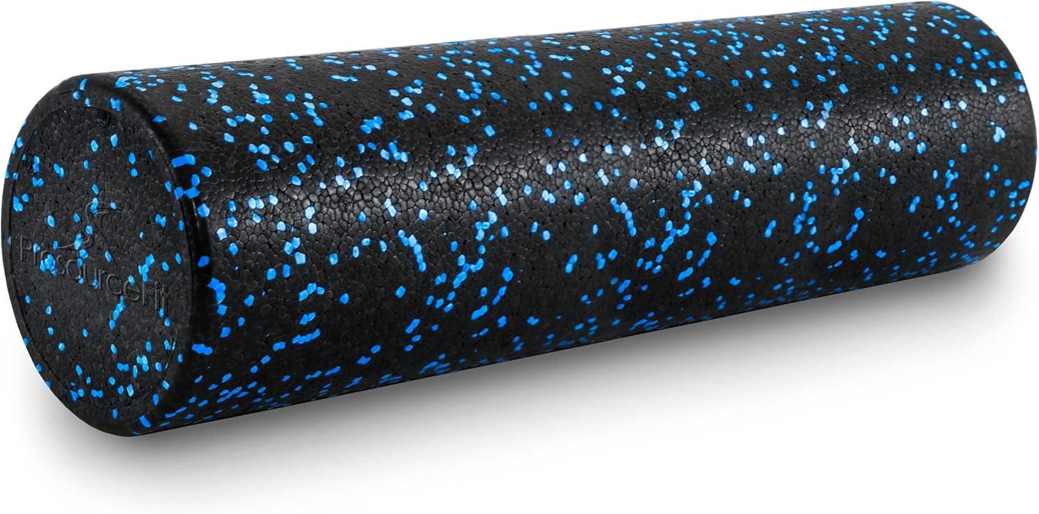 imageProsourceFit High Density Foam Rollers 36  inches LongFirm Full Body Athletic Massage Tool for Back Stretching Yoga Pilates Post Workout Muscle RecuperationBlackBlue