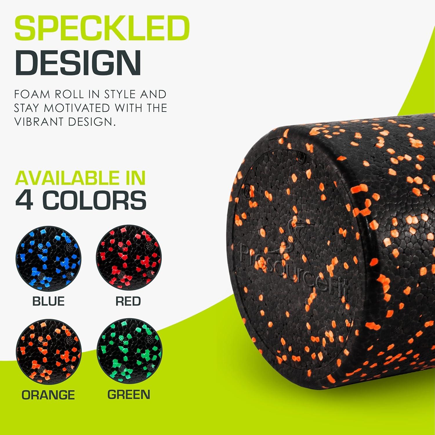 imageProsourceFit High Density Foam Rollers 36  inches LongFirm Full Body Athletic Massage Tool for Back Stretching Yoga Pilates Post Workout Muscle RecuperationBlackOrange