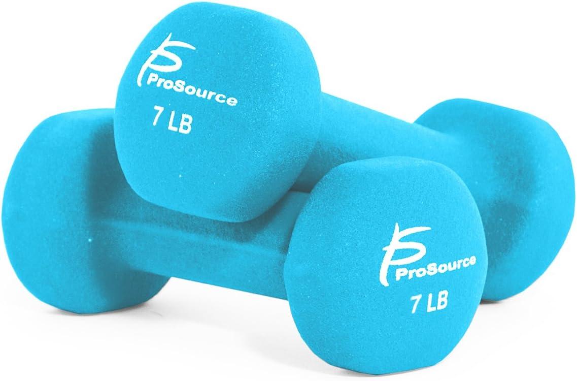 imageProsourceFit Neoprene Dumbbell Coated for NonSlip Grip 10 lbAqua  7LB