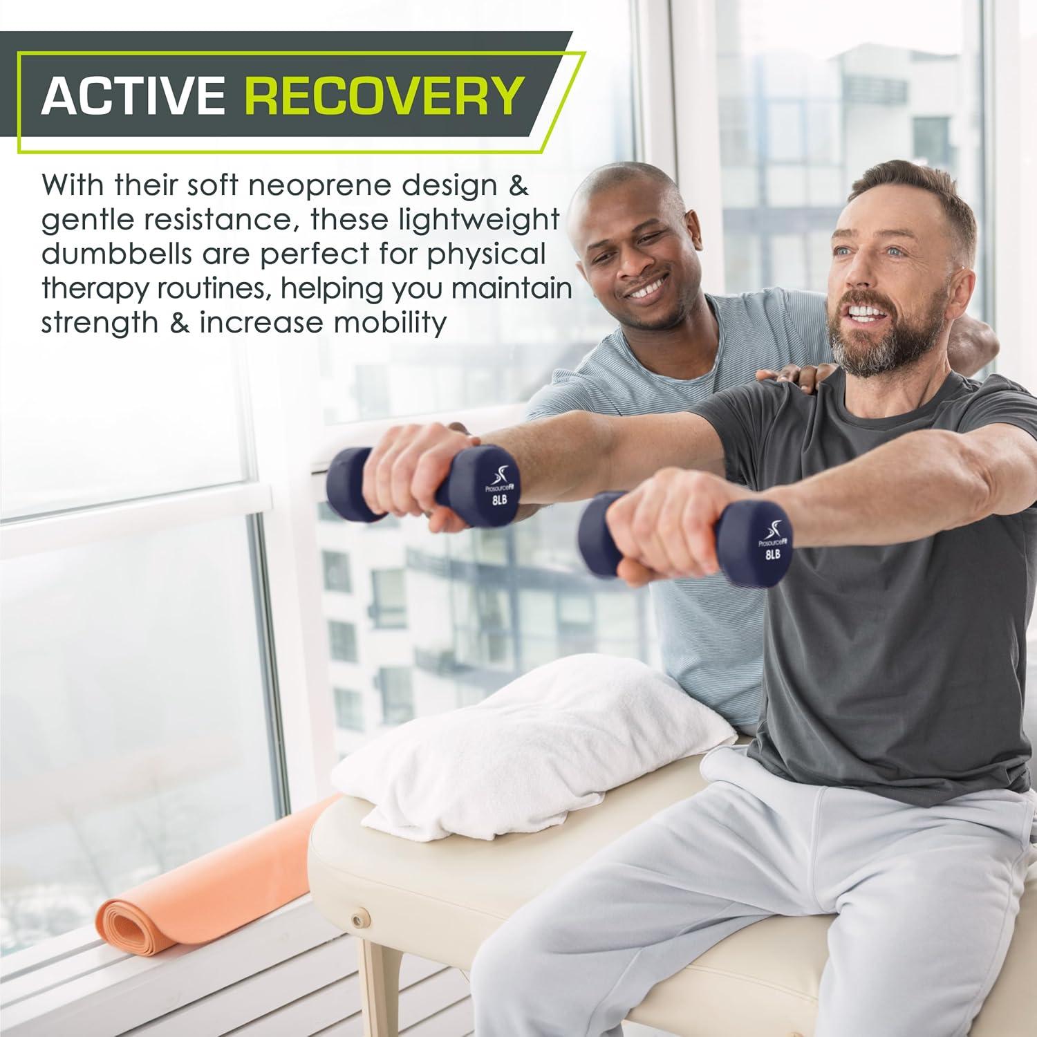 imageProsourceFit Neoprene Dumbbell Coated for NonSlip Grip 10 lbBlue  8LB