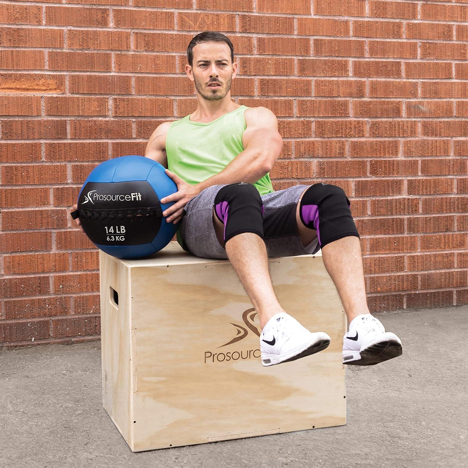 imageProsourceFit Soft Medicine Balls Wall Balls and Full Body Dynamic ExercisesBlue 14 LB
