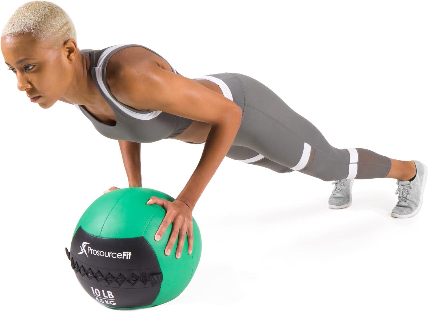 imageProsourceFit Soft Medicine Balls Wall Balls and Full Body Dynamic ExercisesGreen 10 LB