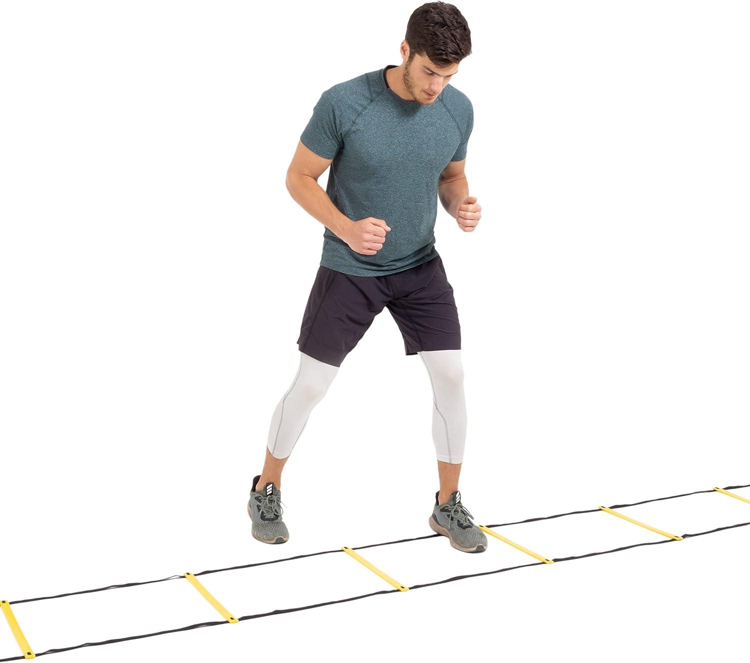 imageProsourceFit Speed Agility Ladder 8 12 and 20 Rung for Speed Training and Sports Agility Workouts with Free Carrying Bag12 Rungs