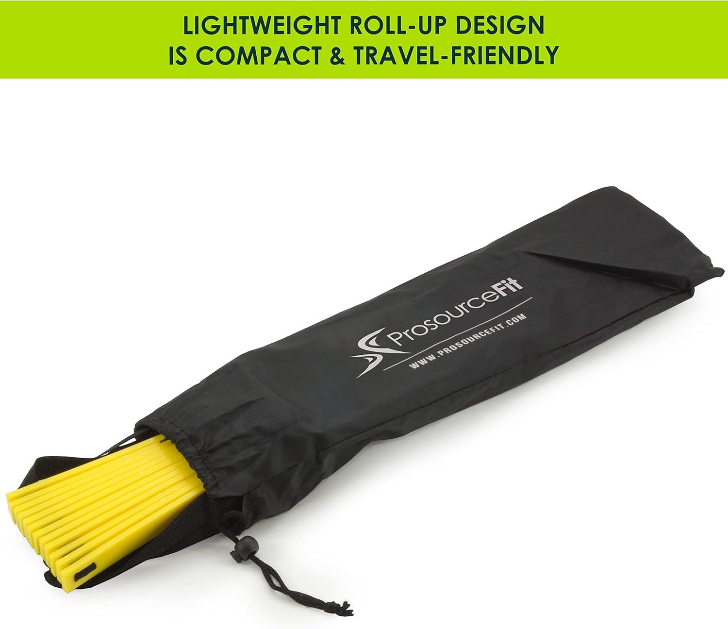 imageProsourceFit Speed Agility Ladder 8 12 and 20 Rung for Speed Training and Sports Agility Workouts with Free Carrying Bag8 Rungs