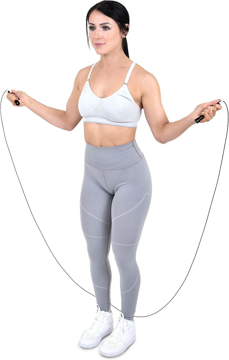 imageProsourceFit Speed Jump Rope 10 Adjustable Length Super Fast Turning for Cardio BoxingBlack