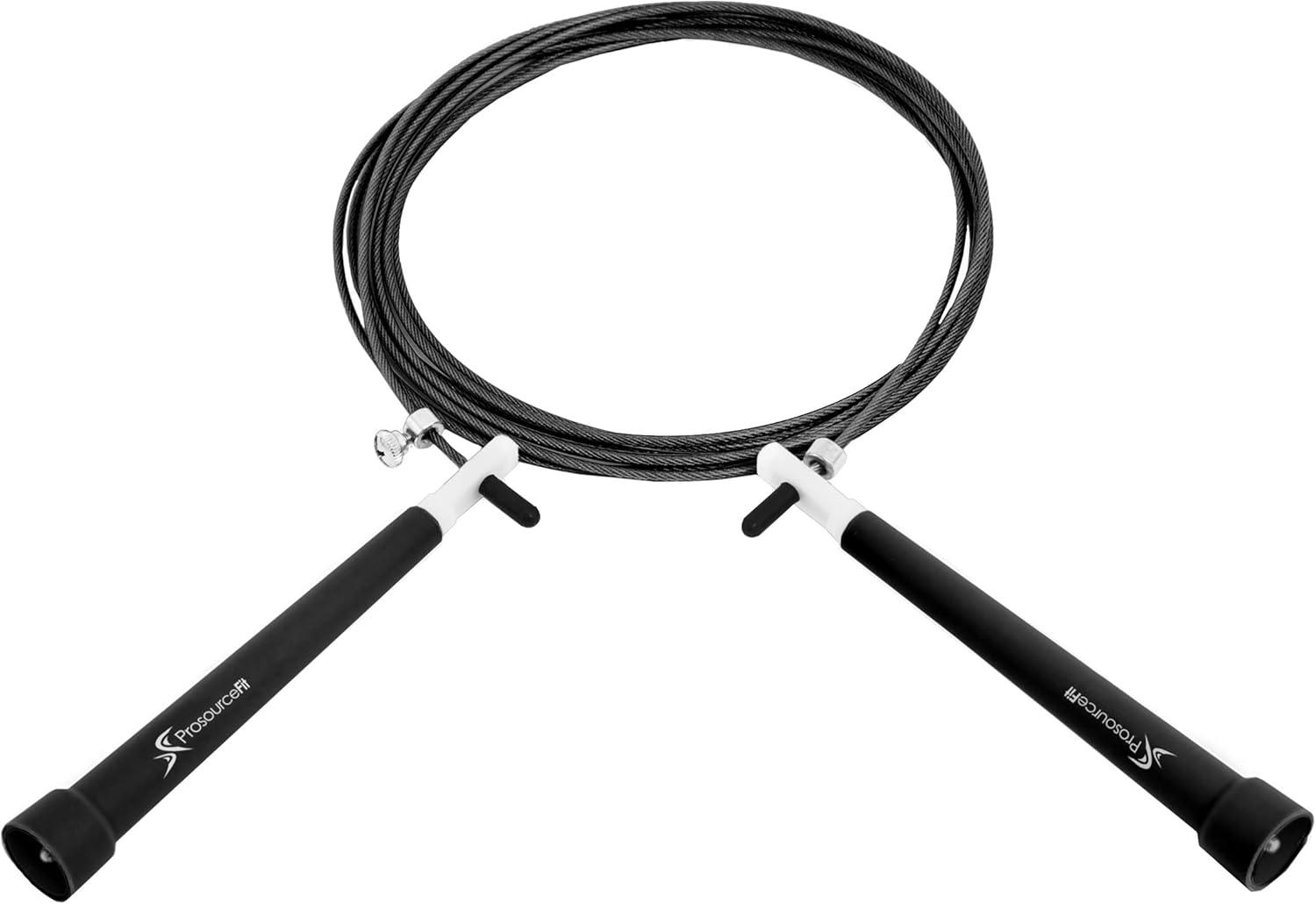 imageProsourceFit Speed Jump Rope 10 Adjustable Length Super Fast Turning for Cardio BoxingBlack
