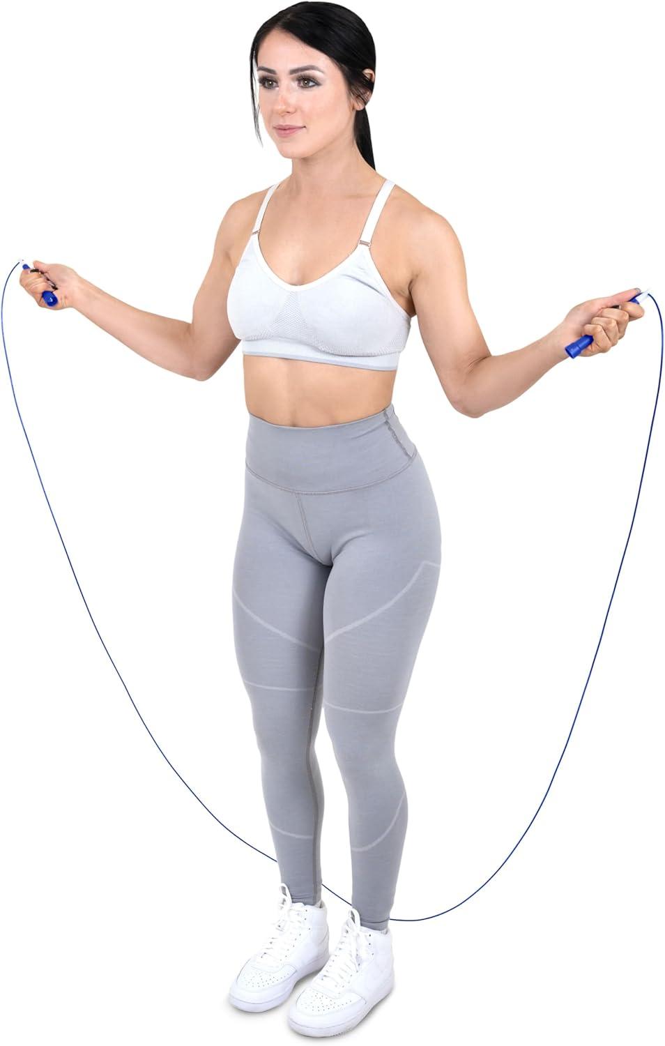 imageProsourceFit Speed Jump Rope 10 Adjustable Length Super Fast Turning for Cardio BoxingBlue