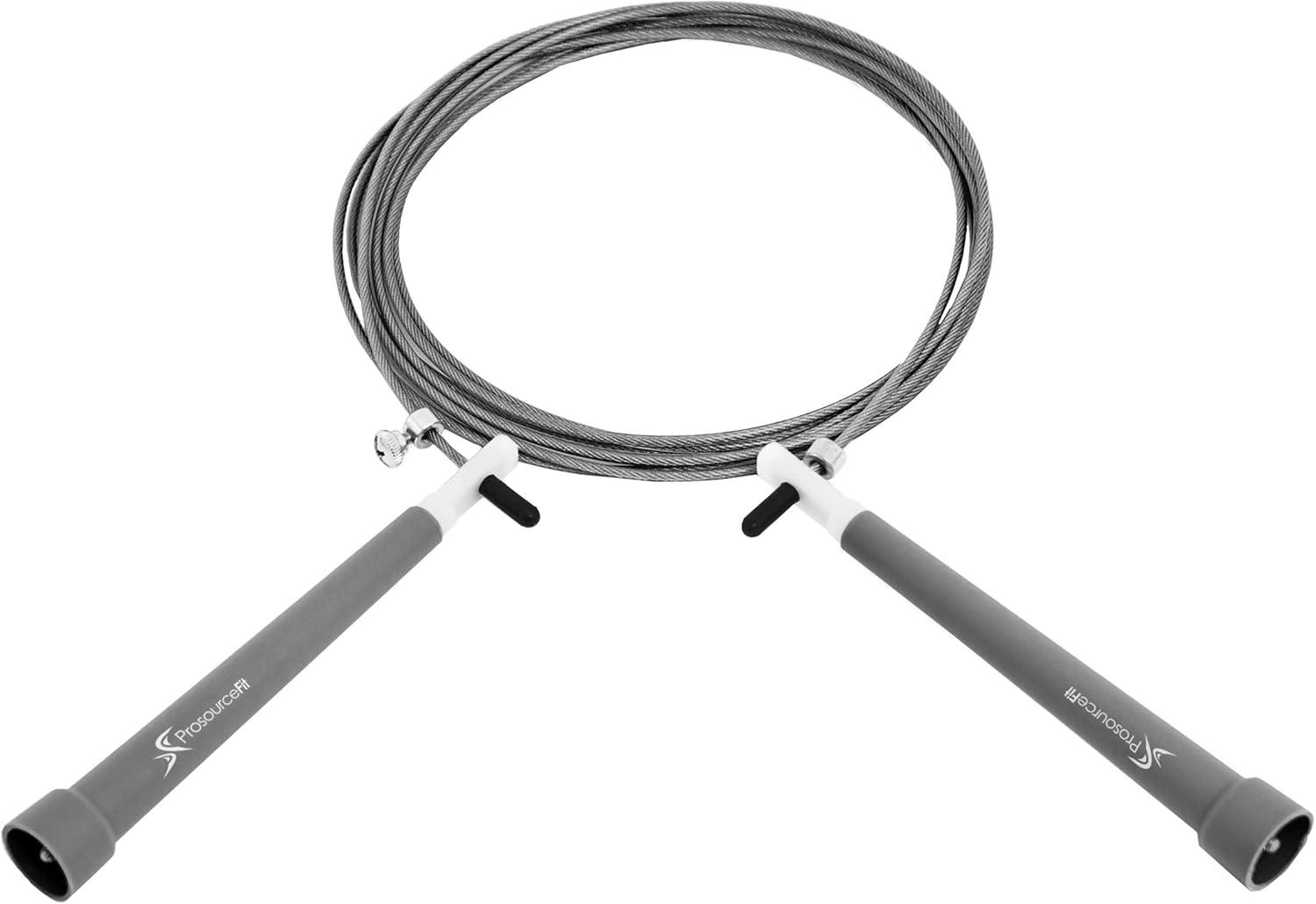 imageProsourceFit Speed Jump Rope 10 Adjustable Length Super Fast Turning for Cardio BoxingGrey