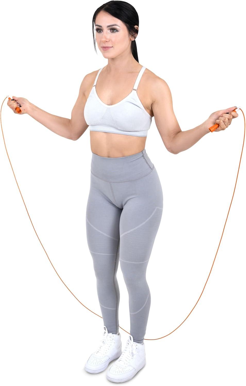 imageProsourceFit Speed Jump Rope 10 Adjustable Length Super Fast Turning for Cardio BoxingOrange