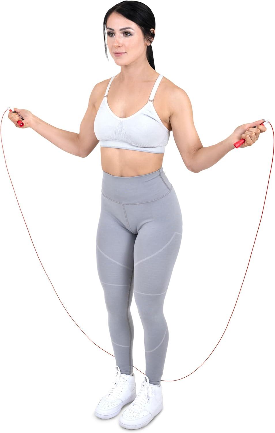 imageProsourceFit Speed Jump Rope 10 Adjustable Length Super Fast Turning for Cardio BoxingRed