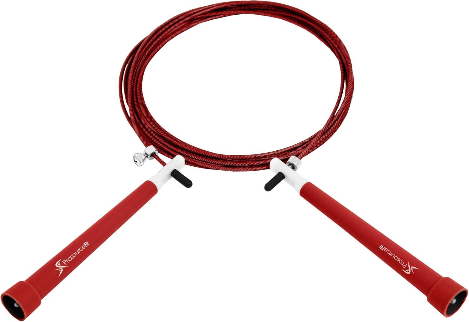 imageProsourceFit Speed Jump Rope 10 Adjustable Length Super Fast Turning for Cardio BoxingRed