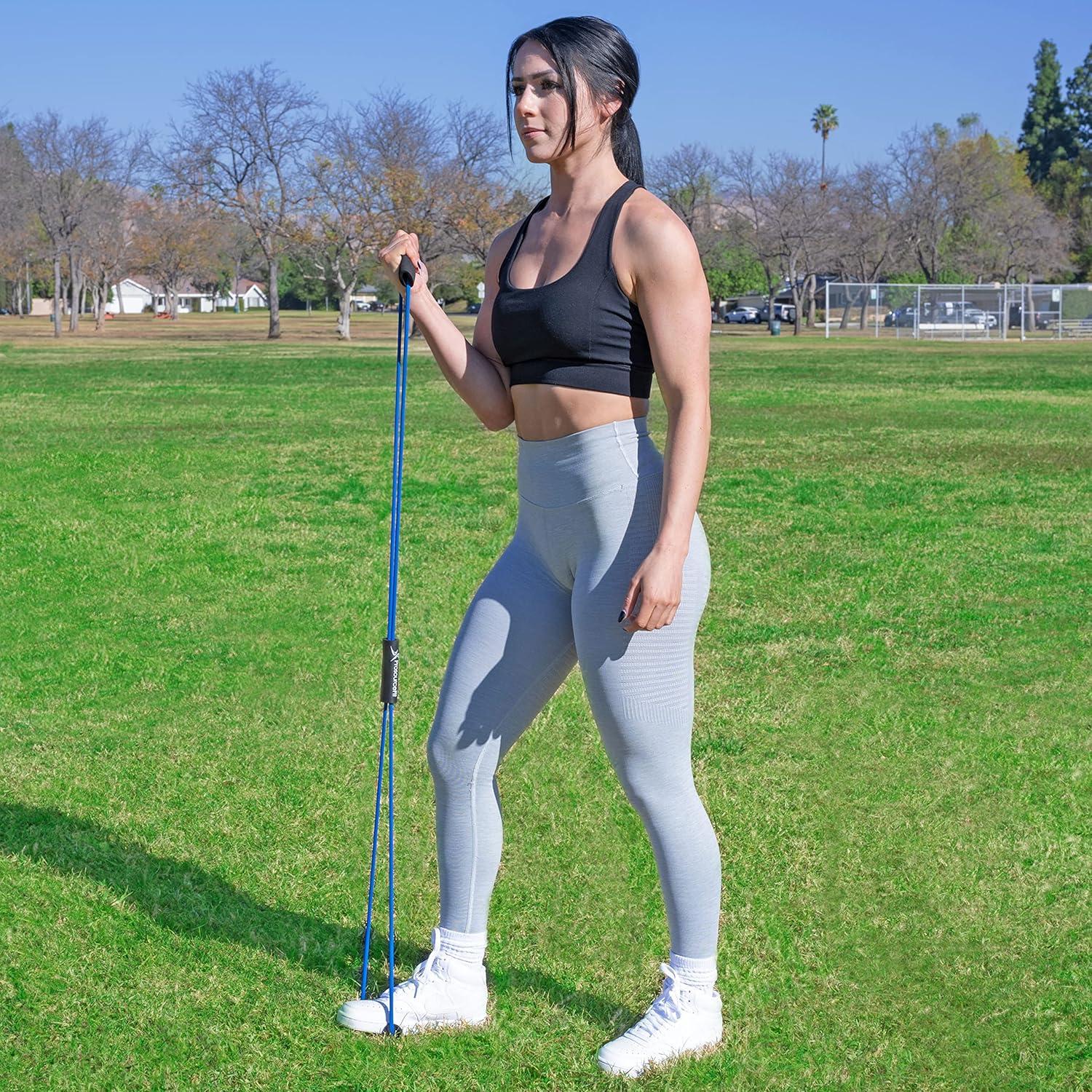 imageProsourceFit Toner Resistance Band 1520 lb Figure 8 Heavy Duty Workout Tube for Upper ampamp Lower Body Exercise