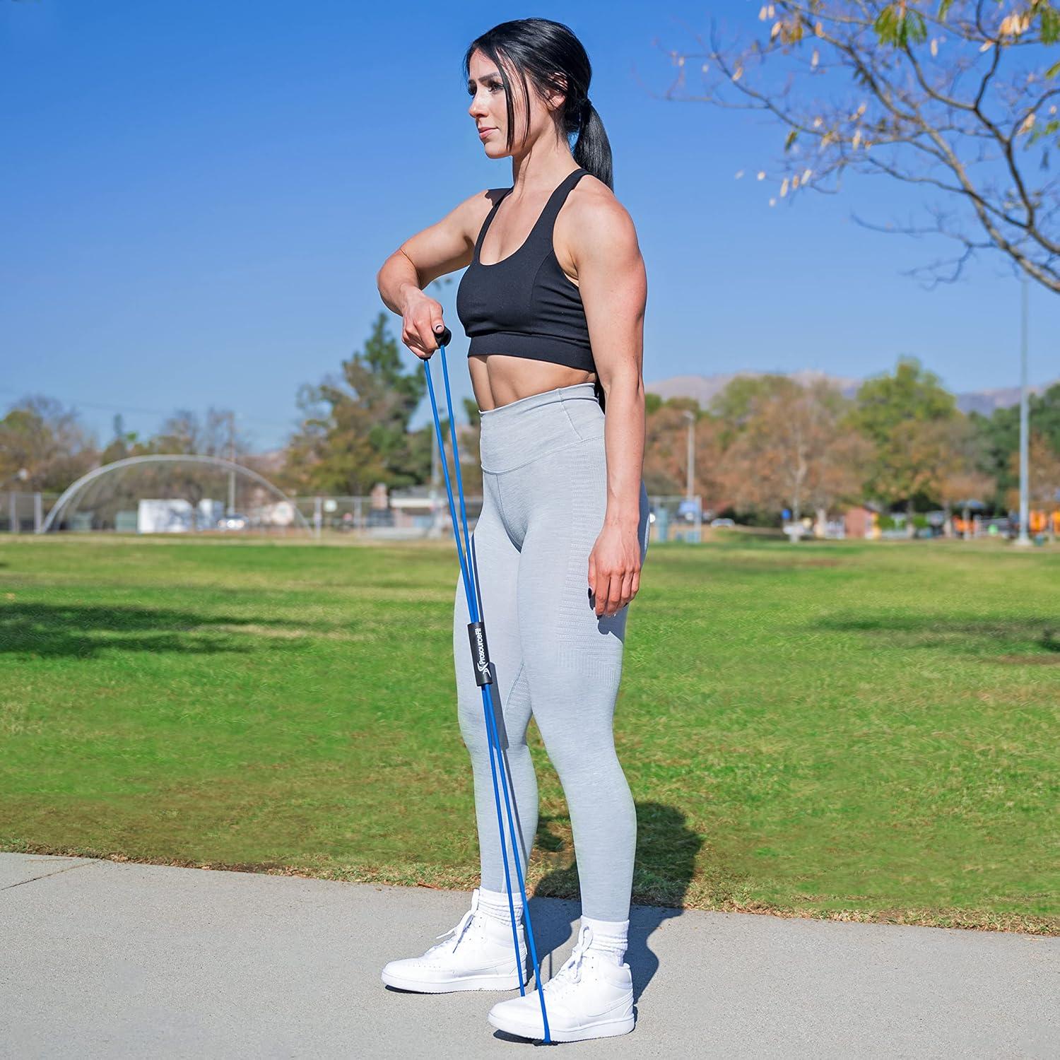imageProsourceFit Toner Resistance Band 1520 lb Figure 8 Heavy Duty Workout Tube for Upper ampamp Lower Body Exercise