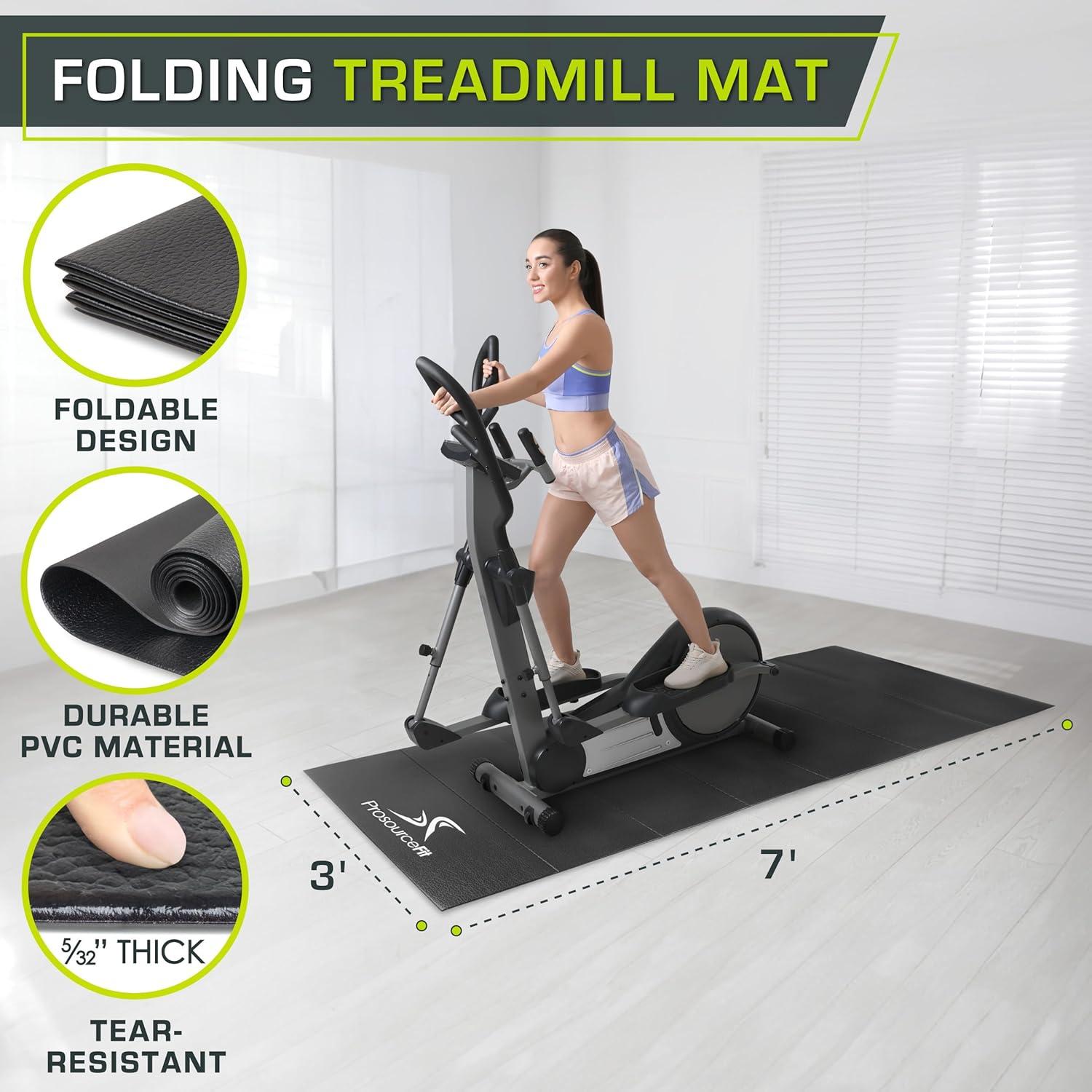 imageProsourceFit Treadmill ampamp Exercise Equipment Mats Folding 7L x 3W x T High Density PVC Floor ProtectorFolding
