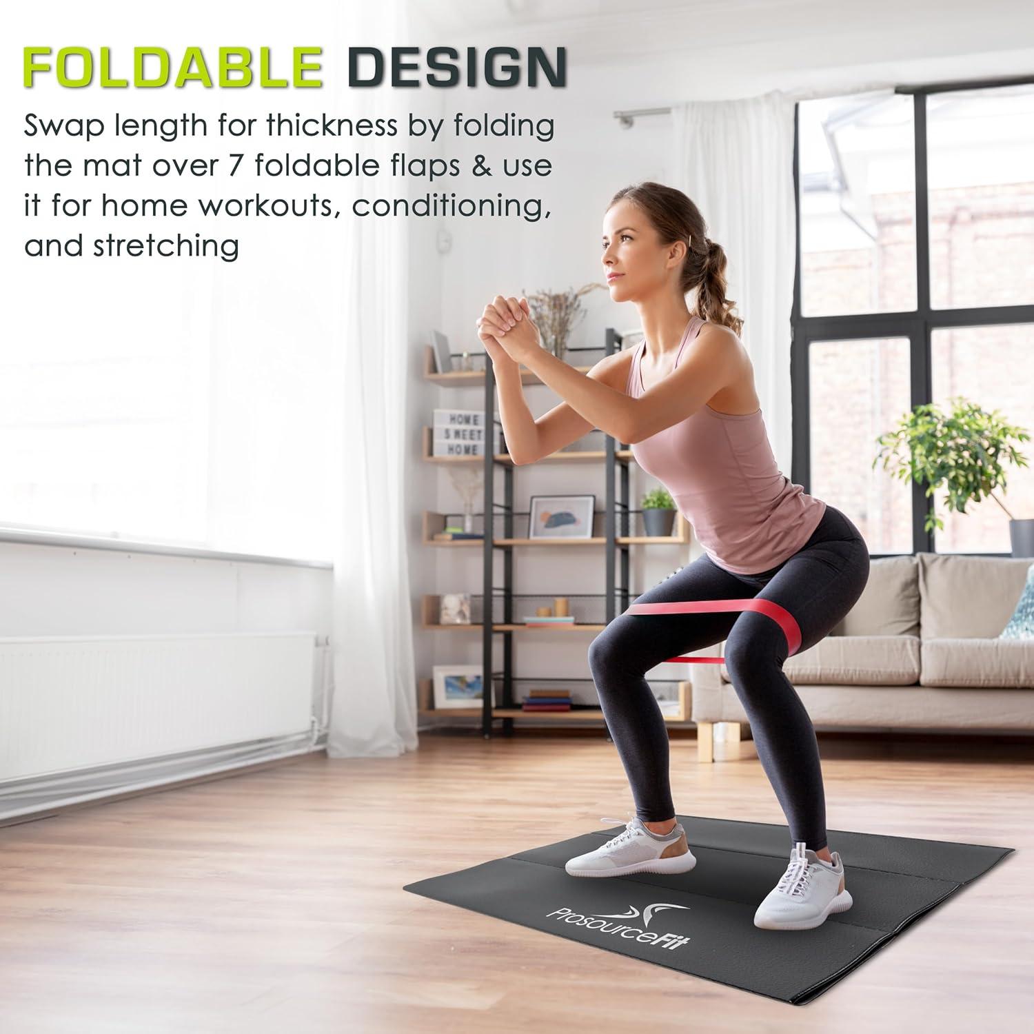 imageProsourceFit Treadmill ampamp Exercise Equipment Mats Folding 7L x 3W x T High Density PVC Floor ProtectorFolding