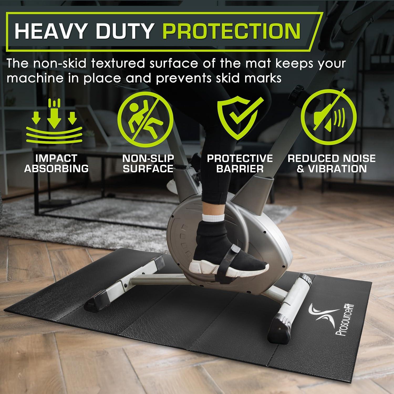 imageProsourceFit Treadmill ampamp Exercise Equipment Mats Folding 7L x 3W x T High Density PVC Floor ProtectorFolding