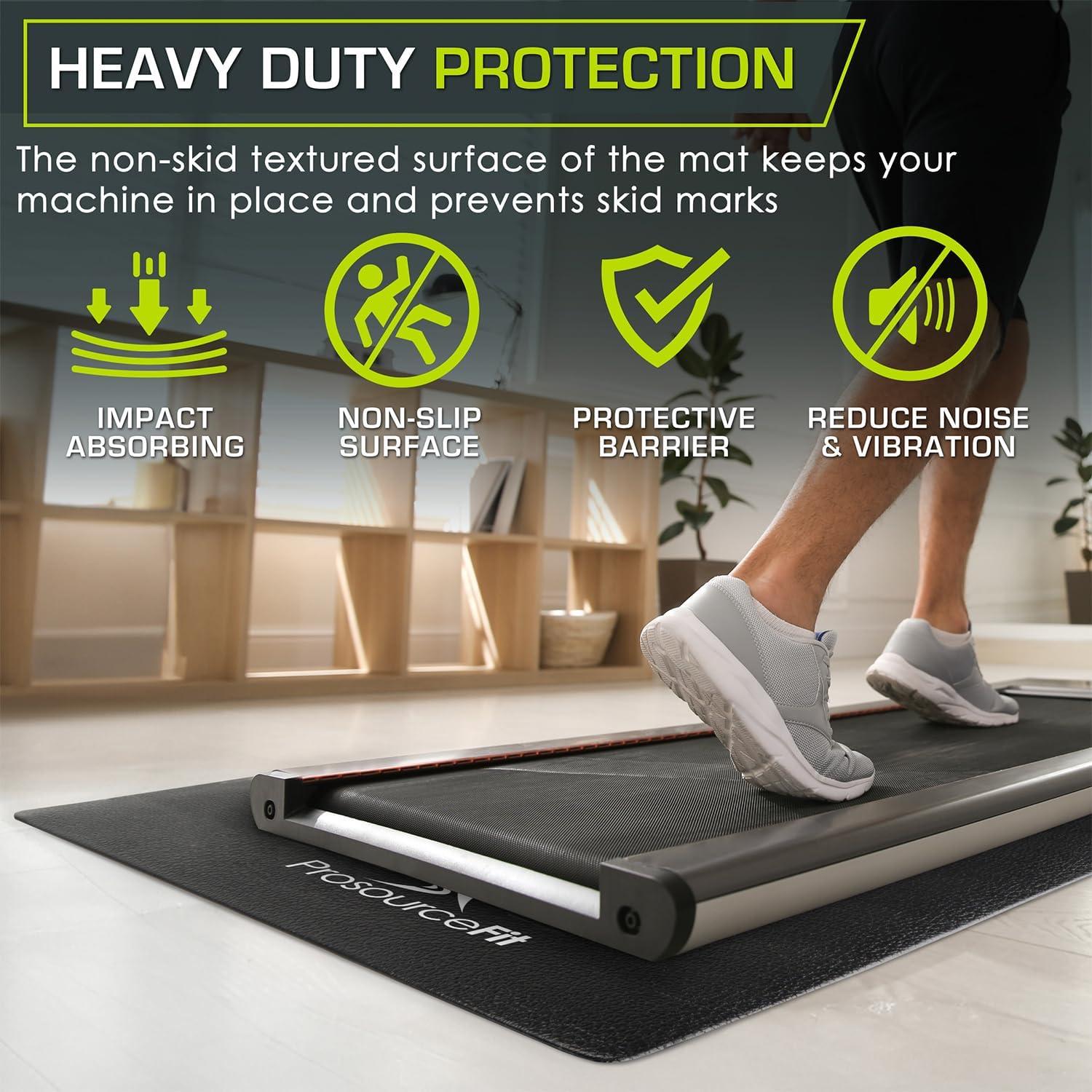 imageProsourceFit Treadmill ampamp Exercise Equipment Mats Folding 7L x 3W x T High Density PVC Floor ProtectorRegular