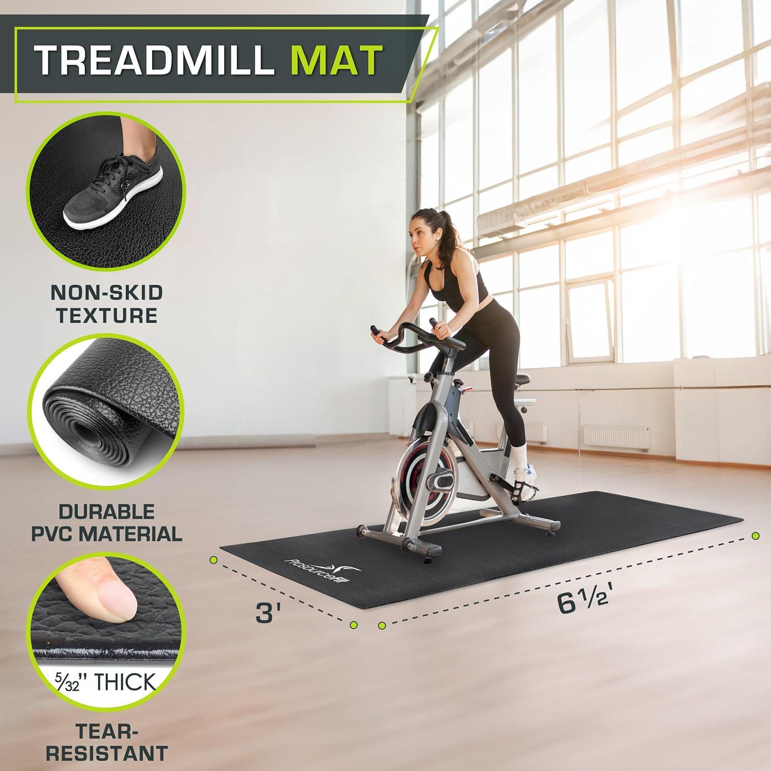 imageProsourceFit Treadmill ampamp Exercise Equipment Mats Folding 7L x 3W x T High Density PVC Floor ProtectorRegular