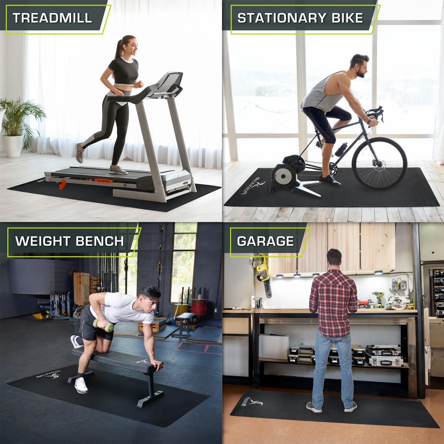 imageProsourceFit Treadmill ampamp Exercise Equipment Mats Folding 7L x 3W x T High Density PVC Floor ProtectorRegular